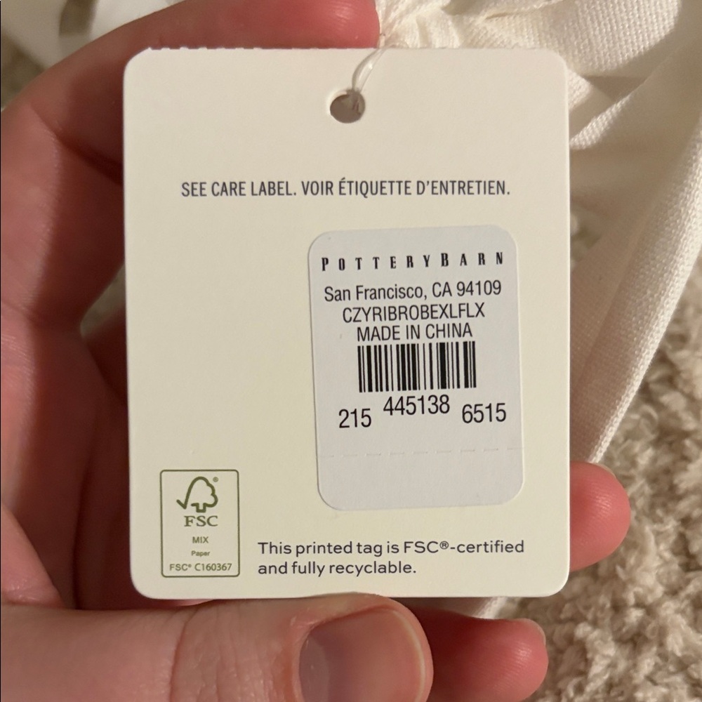Pottery Barn Cozy Ribbed Robe - Picture 3 of 5